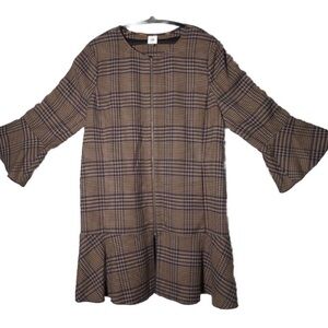 CAbi Plaid Brown and Black Blazer XL great fit, dress up or down!